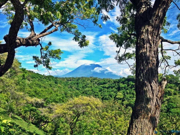 Вид на вулкан Батур