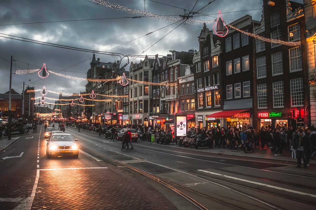 Рождество в Амстердаме, Нидерланды.